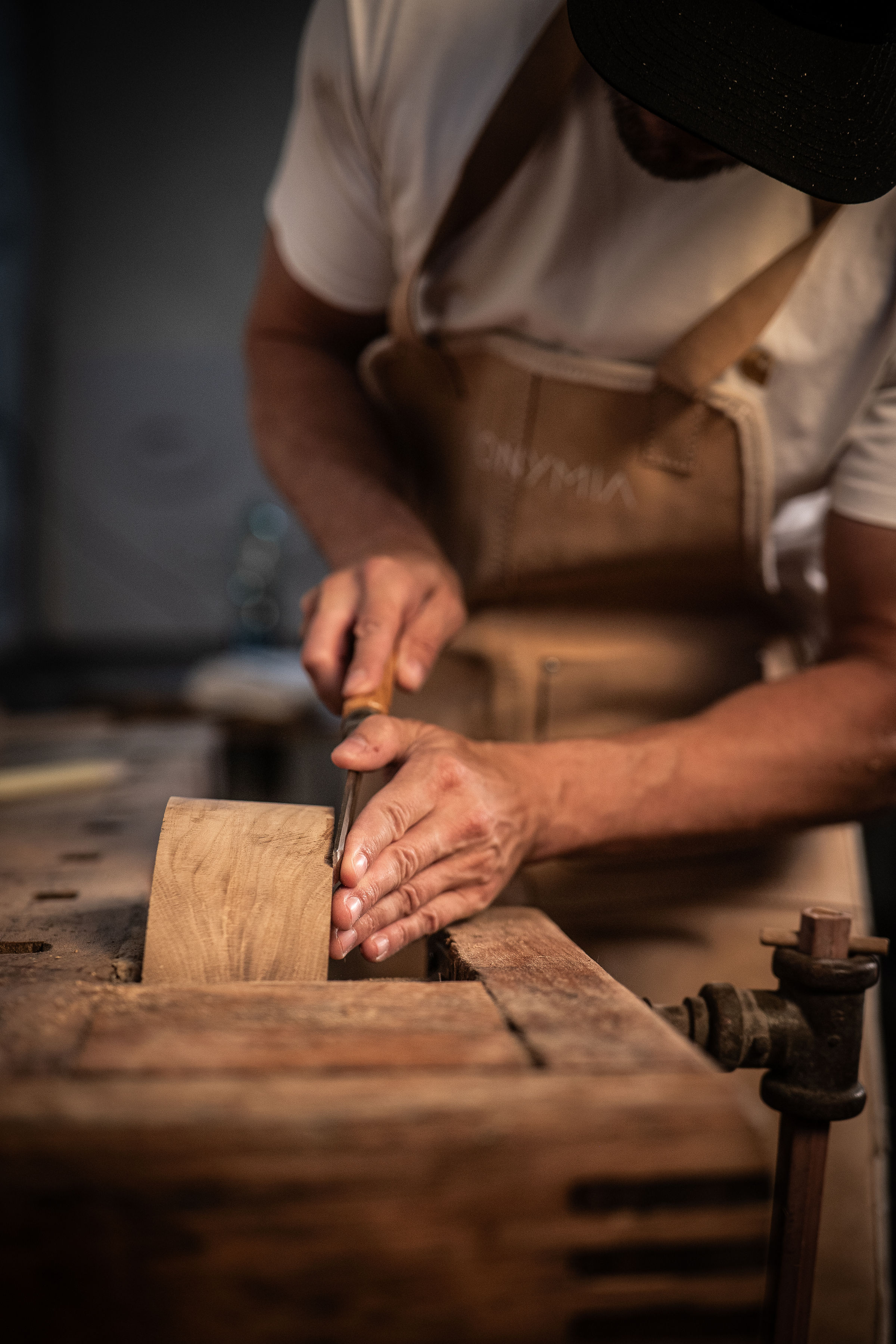Anonymia handmade wooden furniture studio workshop in Copenhagen, lifestyle detail
