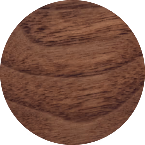 Walnut wood finish swatch for Anonymia home accessories and homewares, close-up view