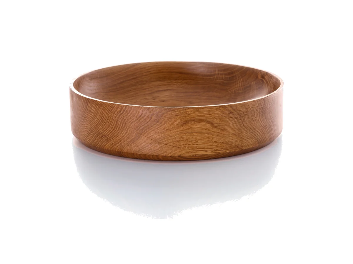 Dungk round bowl in oiled oak