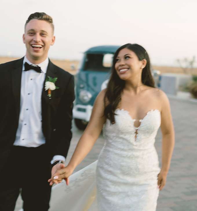 Melissa and Devin at their wedding