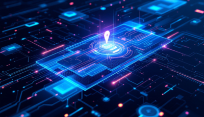 A close-up of various digital technology devices, including a laptop, smartphone, and tablet, showcasing modern tech advancements.