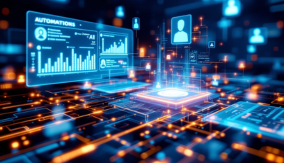 A futuristic concept image representing advanced data management and security technologies.