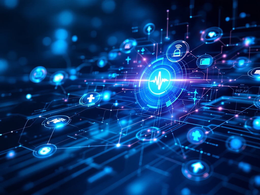 A futuristic healthcare setting showcasing advanced technology and innovation in patient care and medical practices.