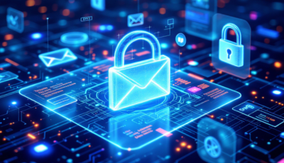 Infographic illustrating steps to protect your email from phishing attacks, featuring tips and security measures.