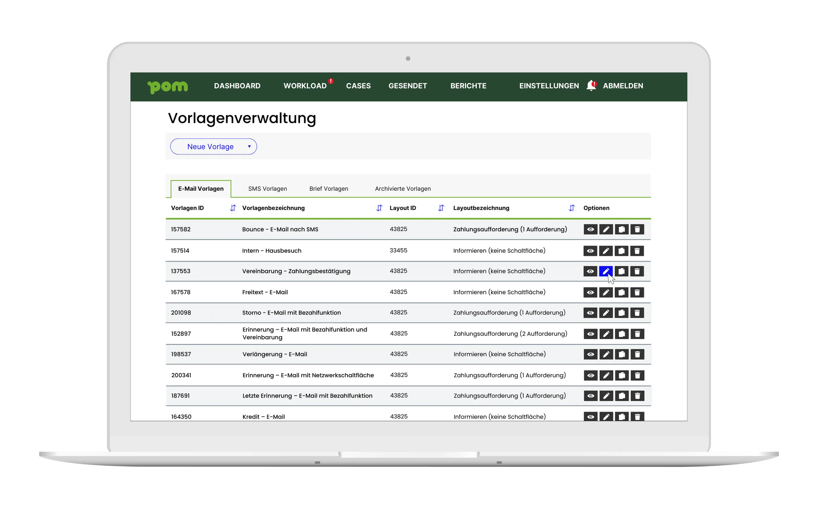Vorlagenverwaltung