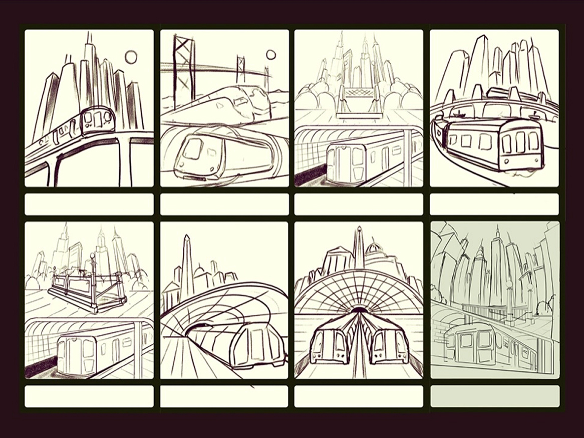 Trading cards concept art.