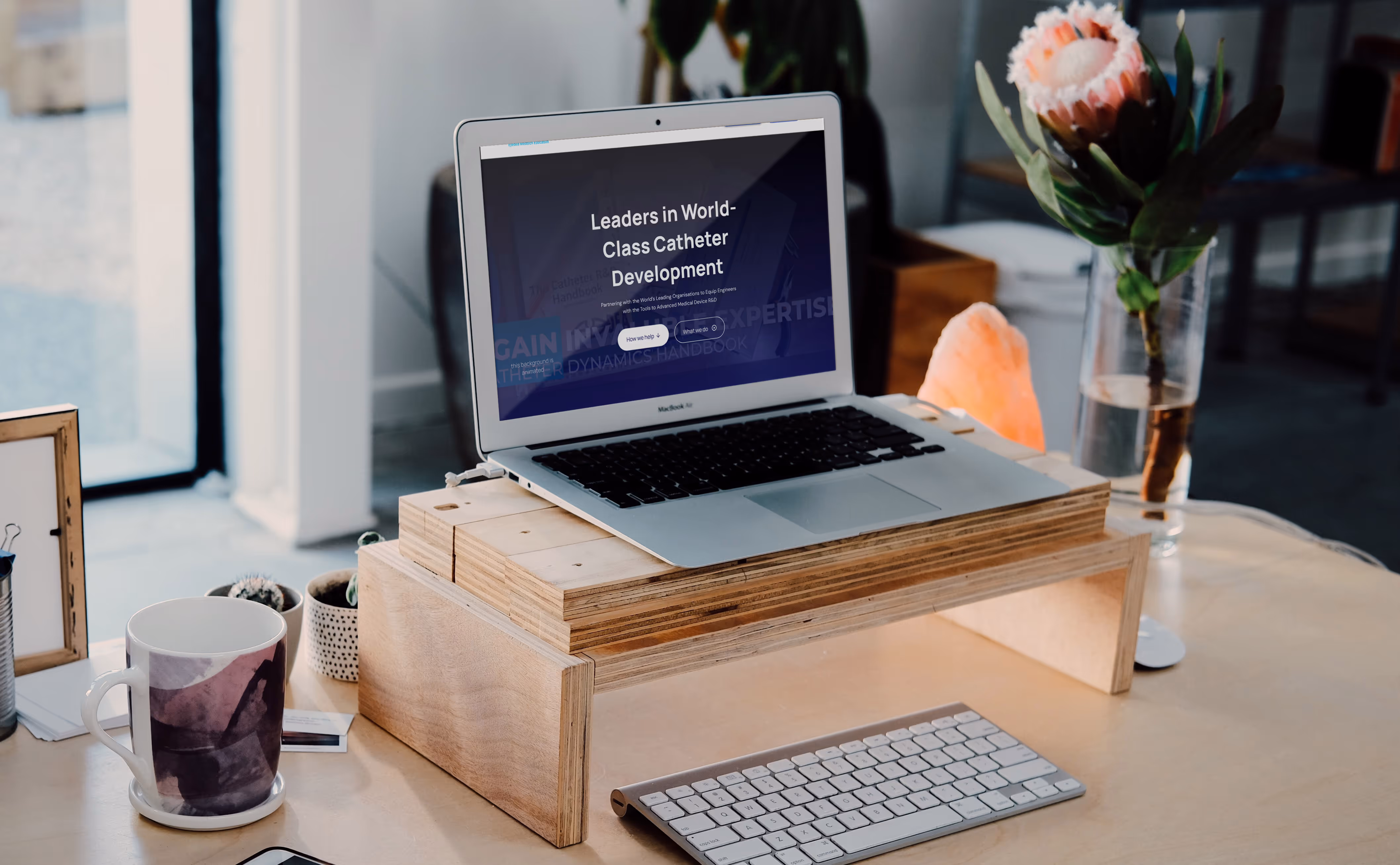 a site mockup on macbook