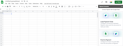 Pigment connector for Google Sheets