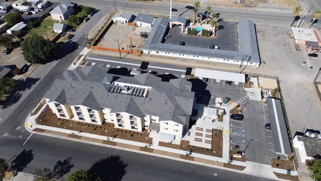 Aerial view of Solar installation in Williams CA