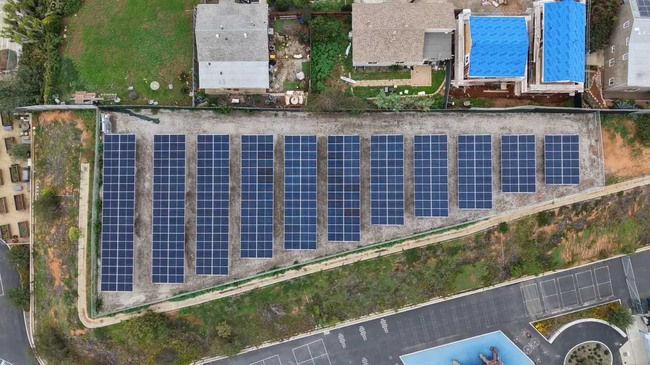 Ground Mount system installed at an elementary school