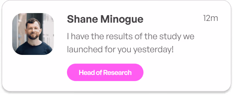 Message from Shane Minogue, Head of Research: results of the study launched yesterday.