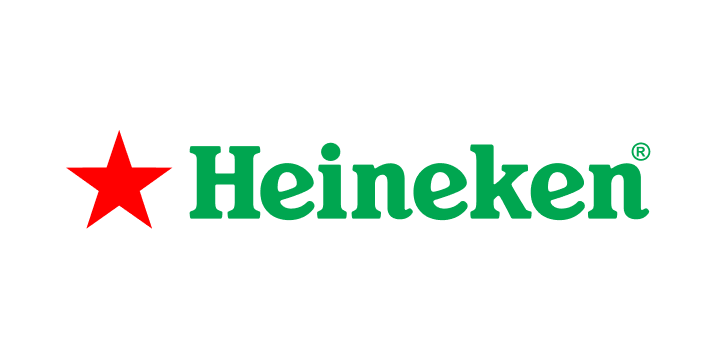 Heineken brand name with a red star to the left.