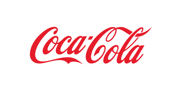 Coca-Cola brand name in red script font on a black background.