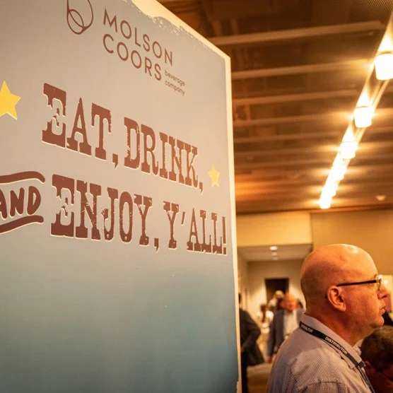 Imprint's branded welcome signage greets guests at the Molson Coors Distributor Convention