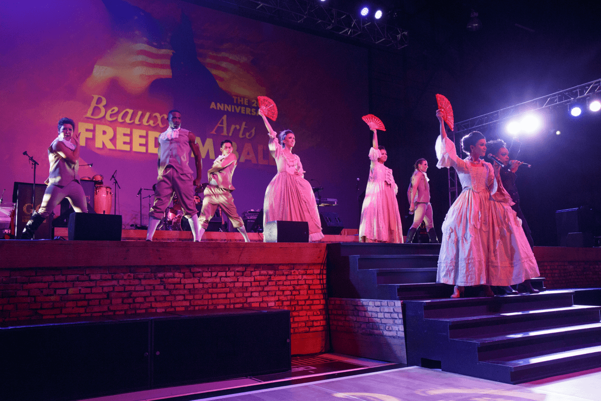 Imprint's costumed performers bring Broadway to the Beaux Arts Freedom Ball at the National Jewish Gala