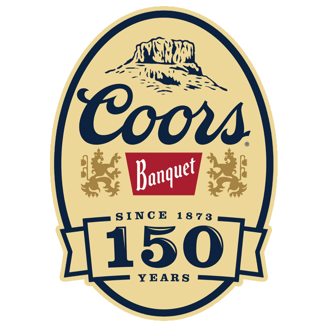 The Coors Banquet 150th anniversary mark, designed for Imprint's citywide Golden, CO celebration