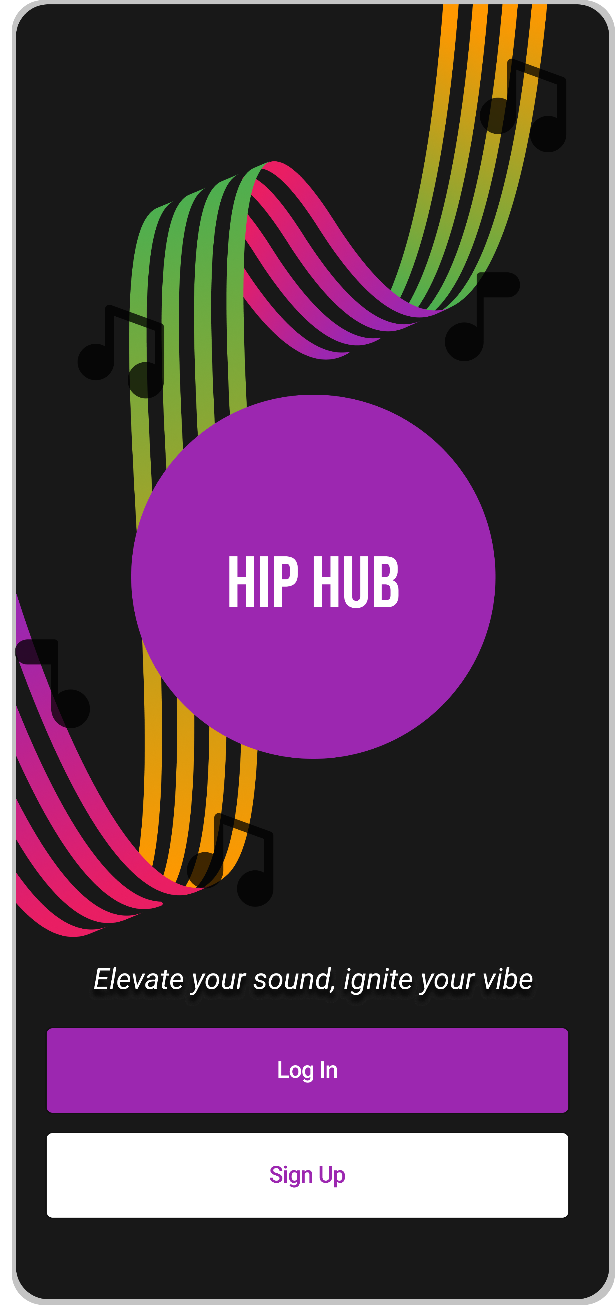 Hip Hub home page.