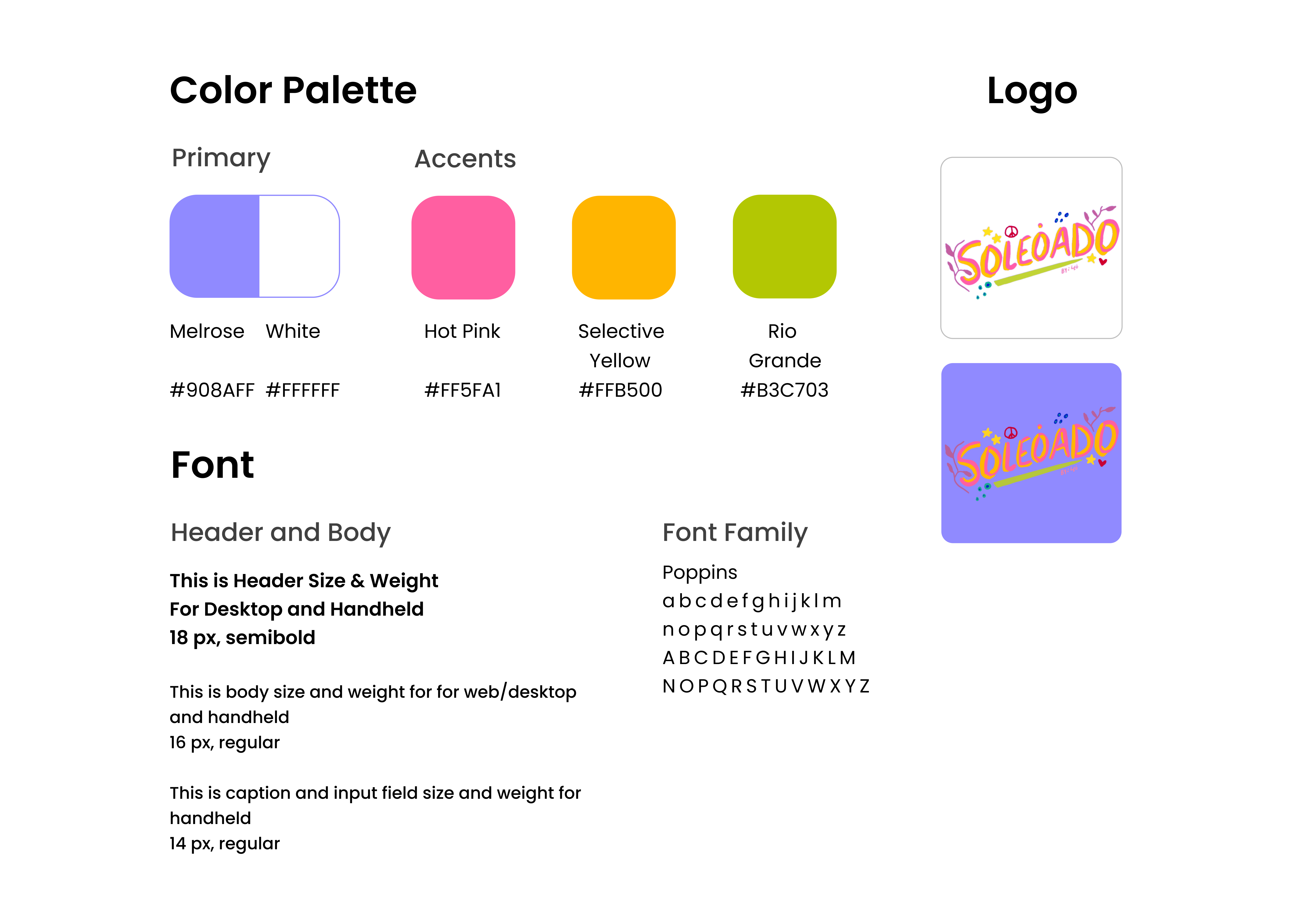 Soleoado branding
