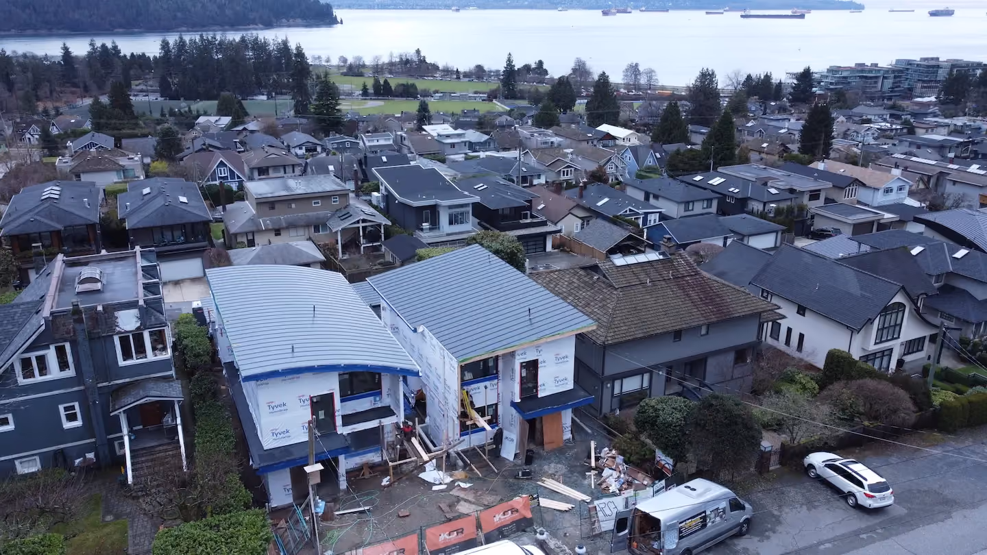 Metal roof installation in Vancouver, installation in progress