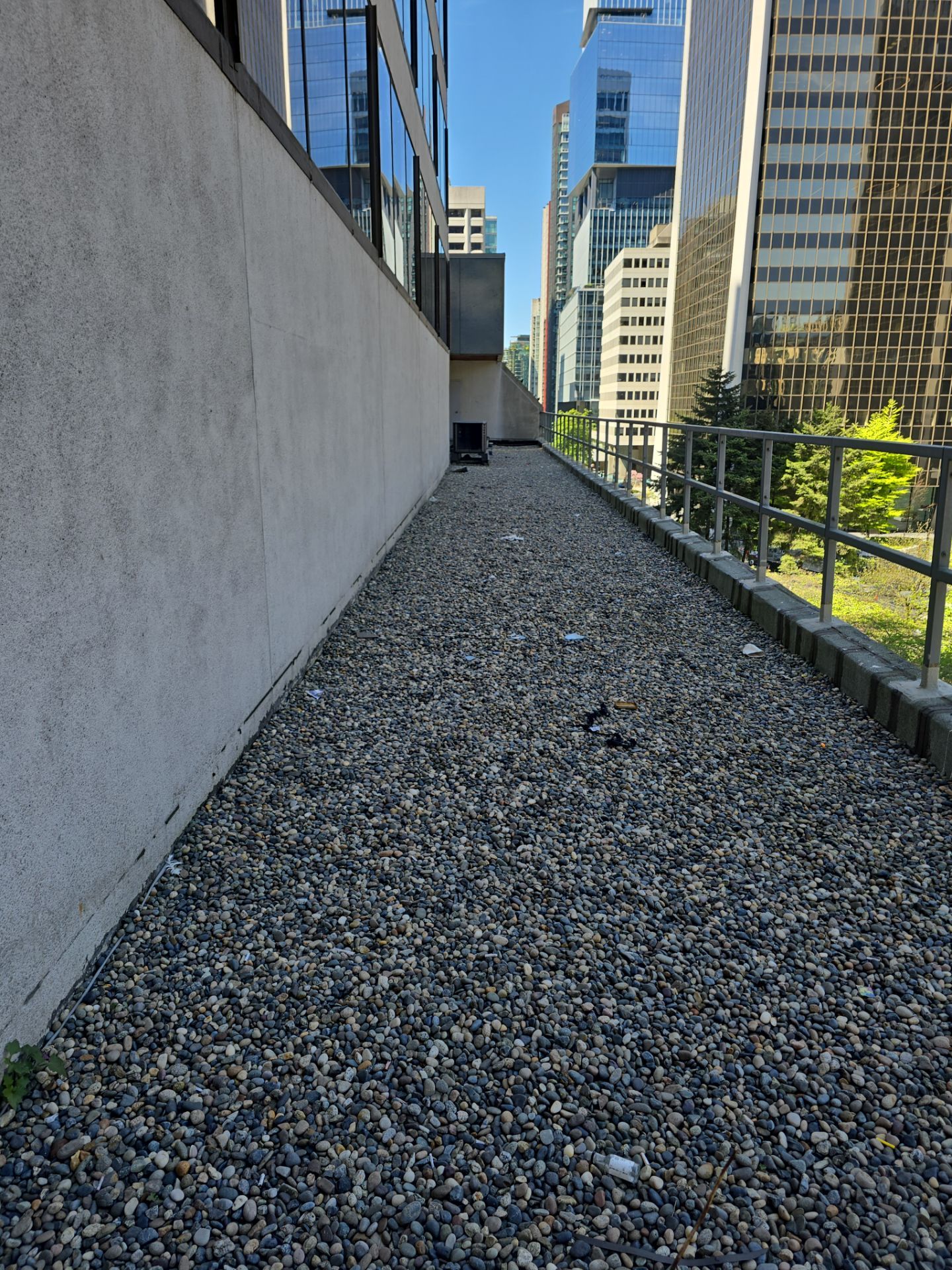 Commercial torch-on roofing at the Hyatt hotel, Vancouver