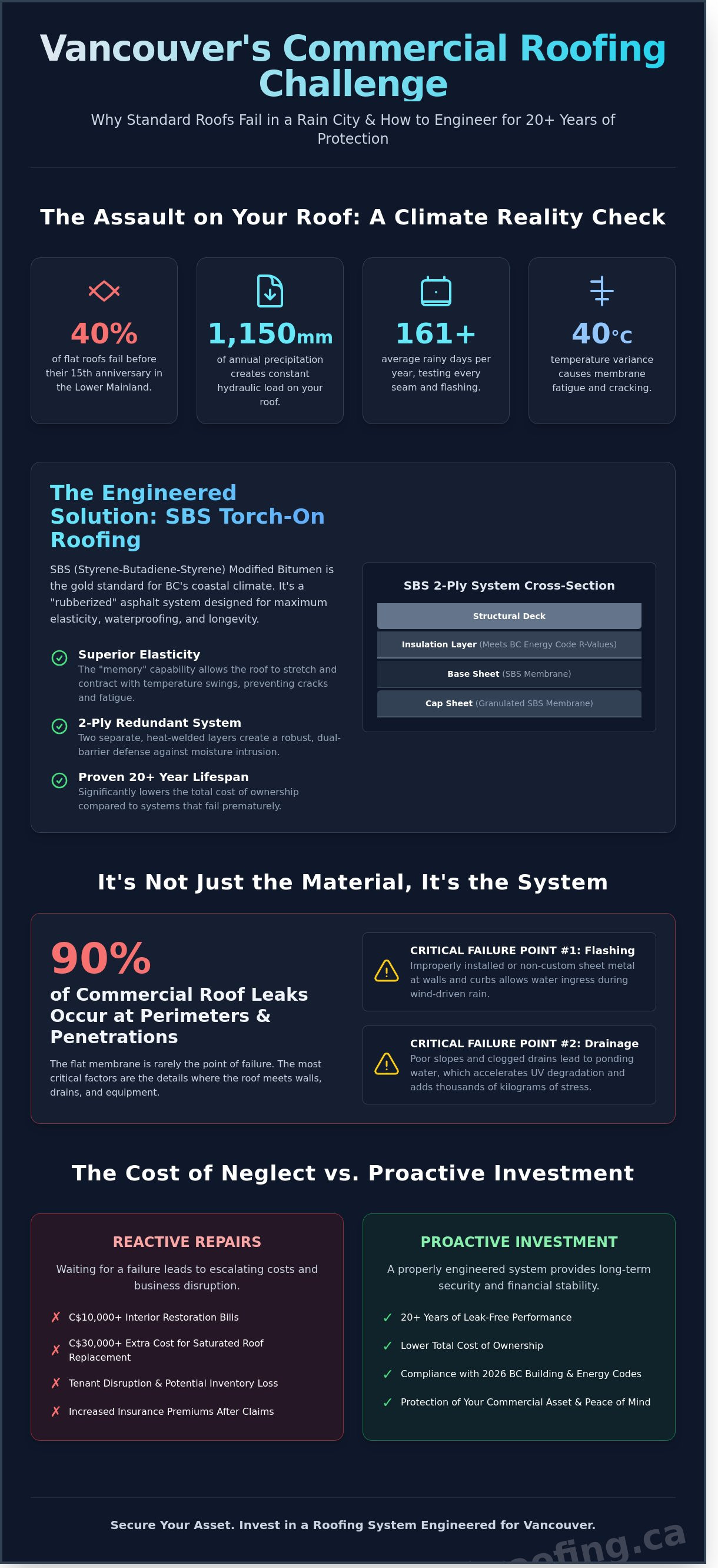 Commercial roofing vancouver infographic - visual guide
