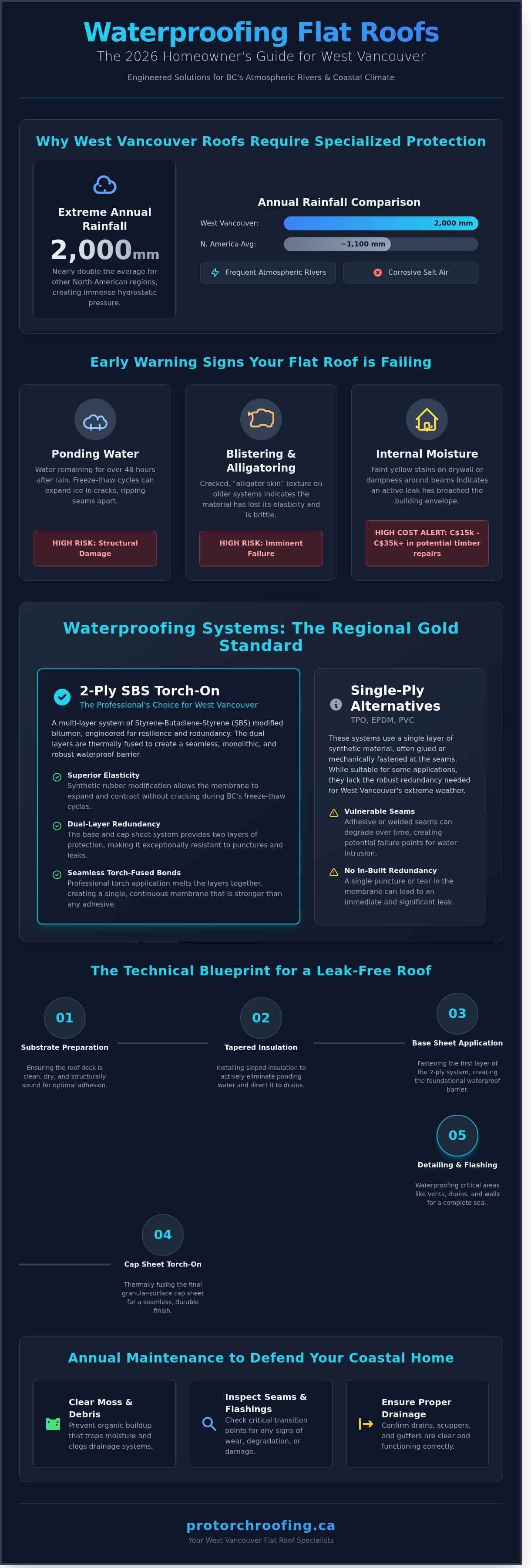 Waterproofing flat roof West Vancouver