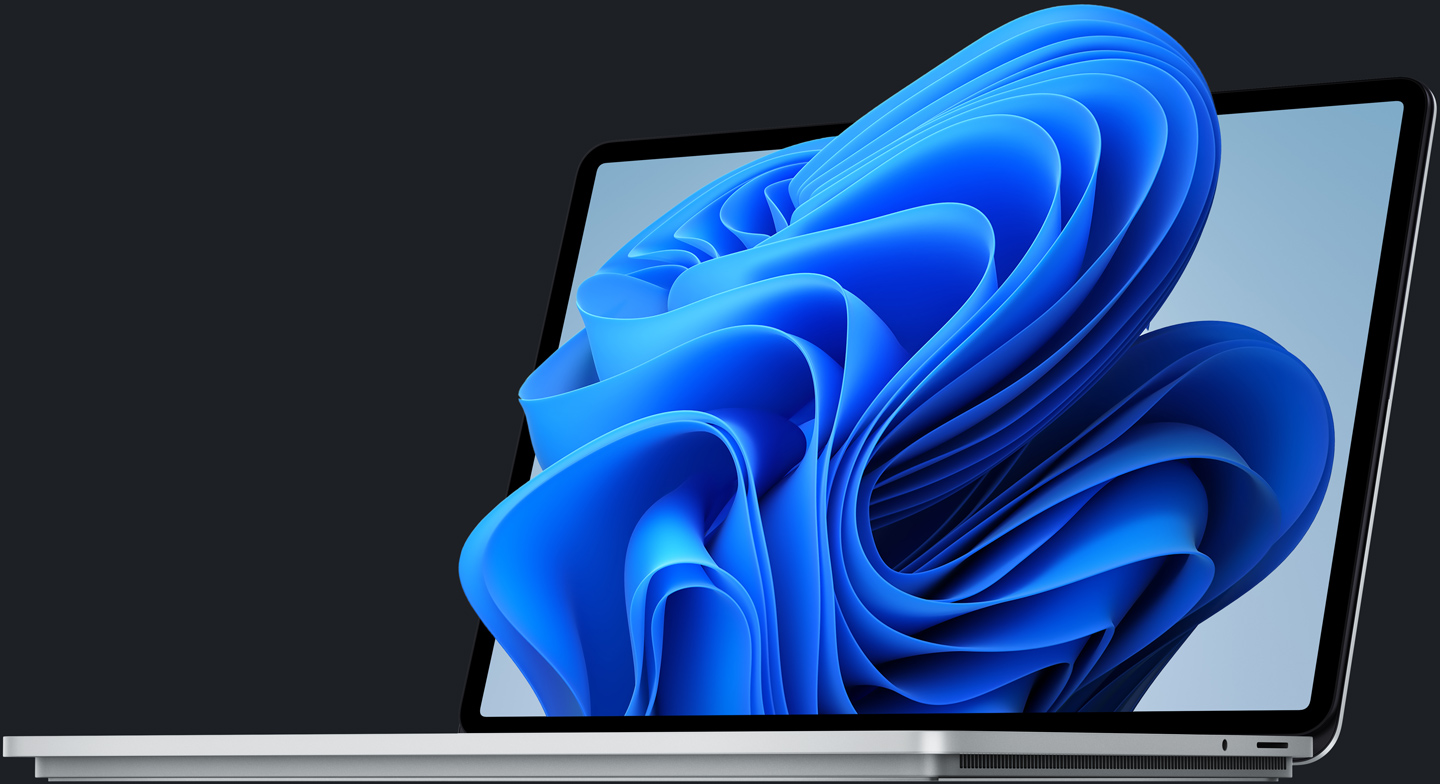 laptop with abstract image
