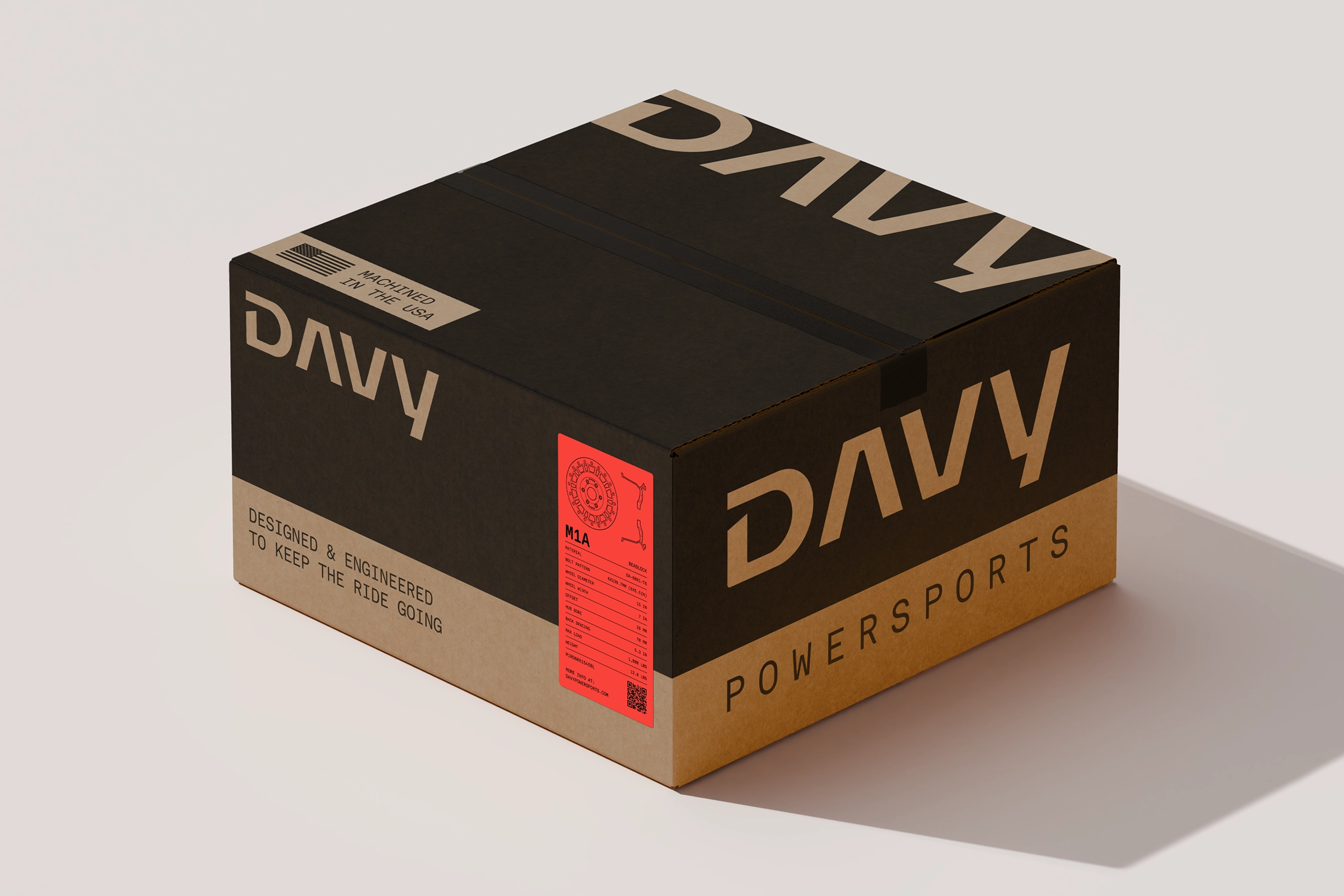 DAVY forged wheel main box packaging mockup