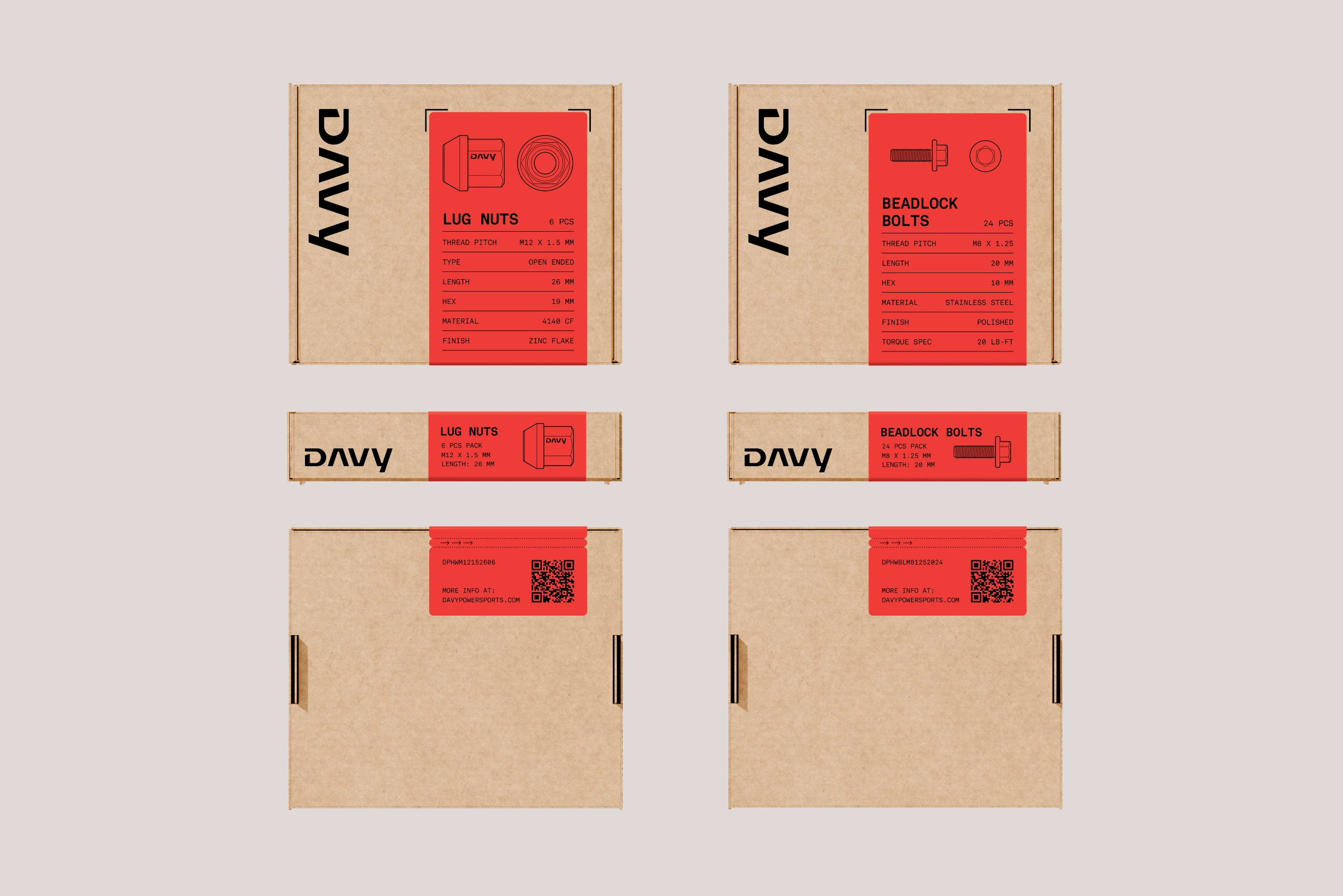DAVY hardware accessory packaging boxes
