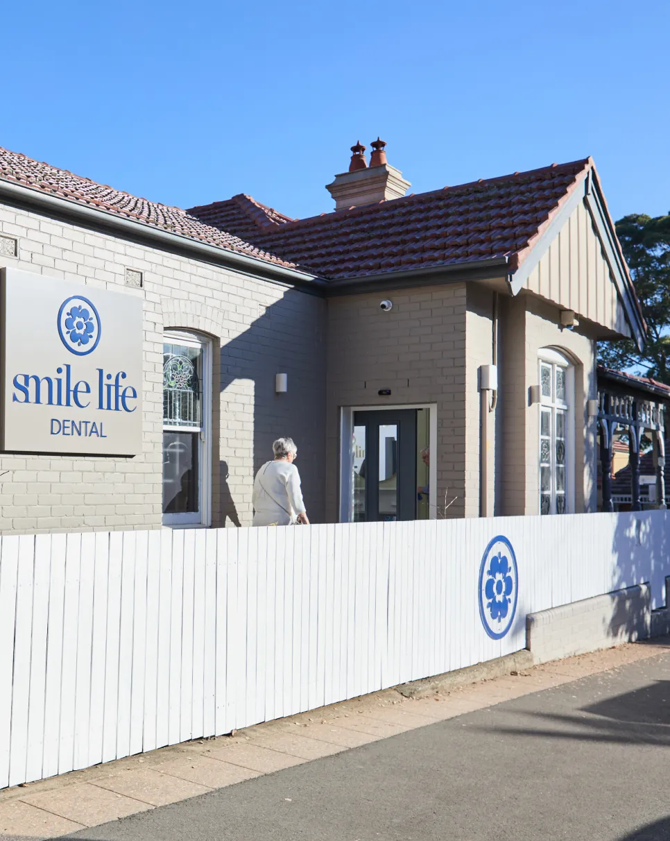 Picture from outside the Smile Life dental clinic in Leichhardt. 