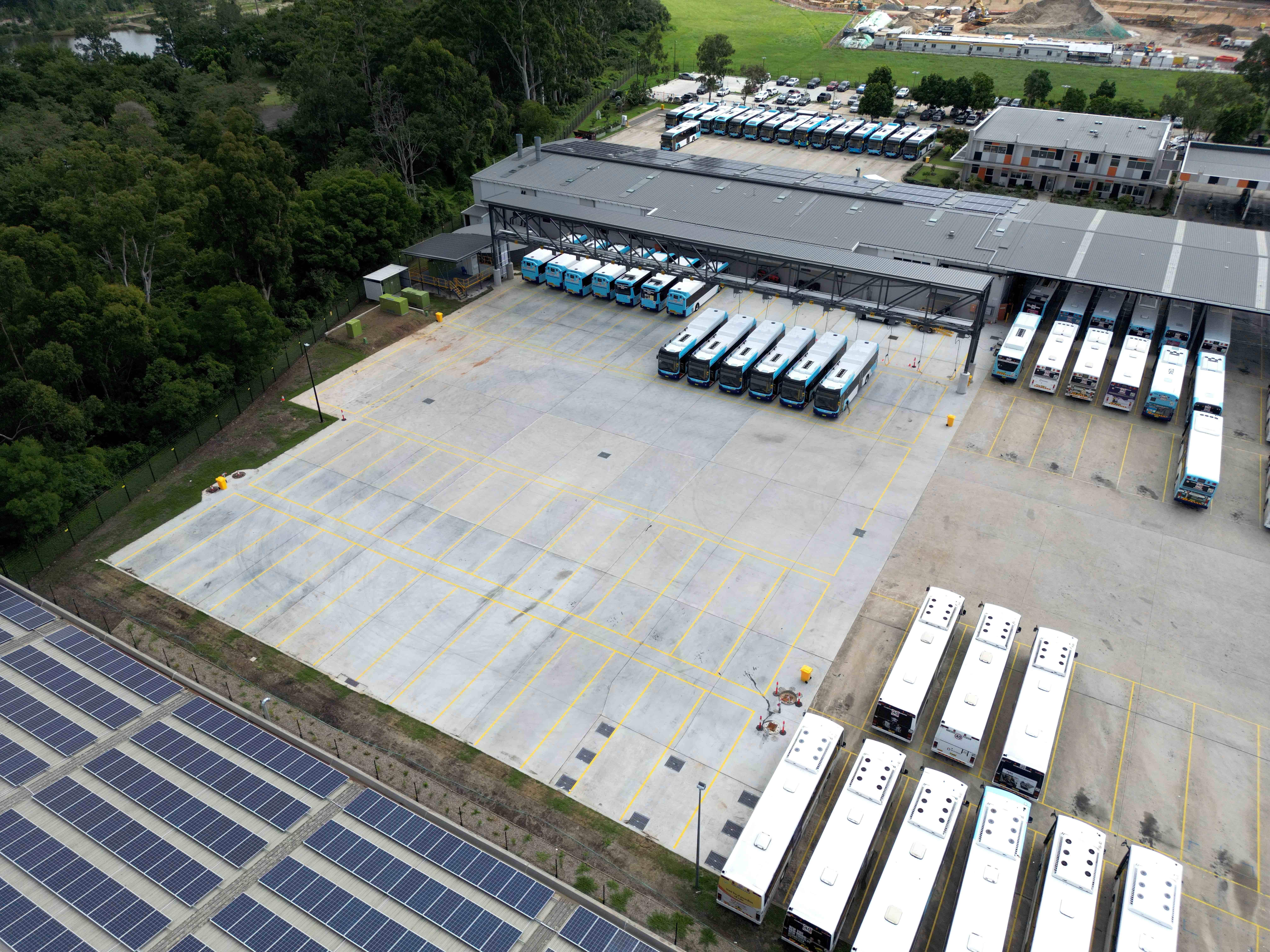 Image depicting the construction of a Zero Mission Bus Extension on Mullins Road in Penrith, Sydney.