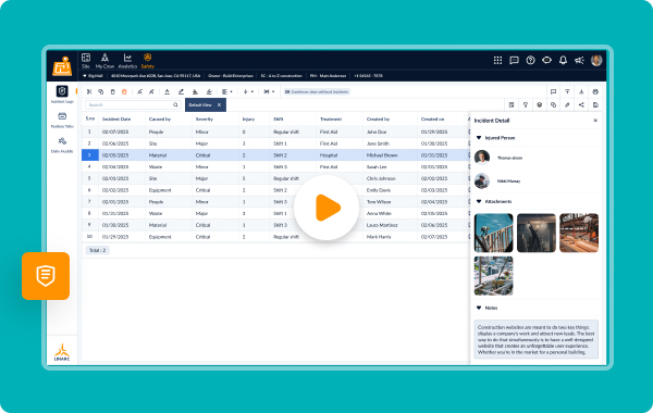 Safety Incident Logs