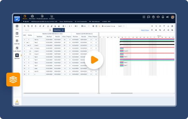 Schedule Baselines Gantt View
