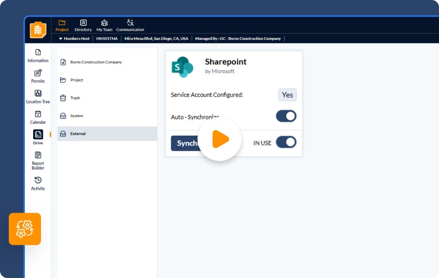 Project Drive Integration - Sharepoint
