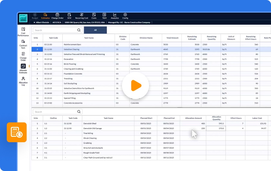 Smarter Control with Project Estimates