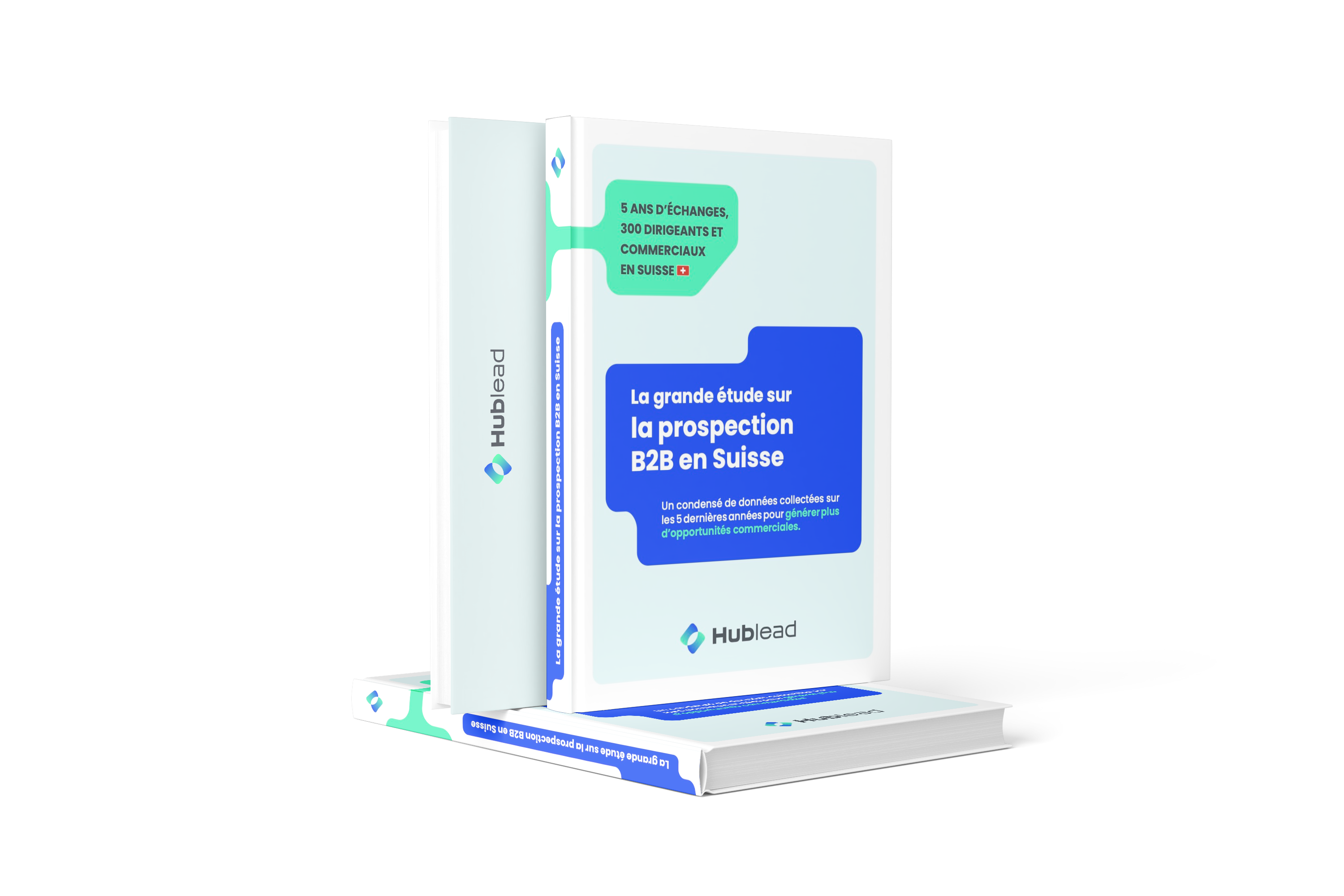 Couverture du livre électronique avec le titre « La grande étude sur la prospection B2B en Suisse »