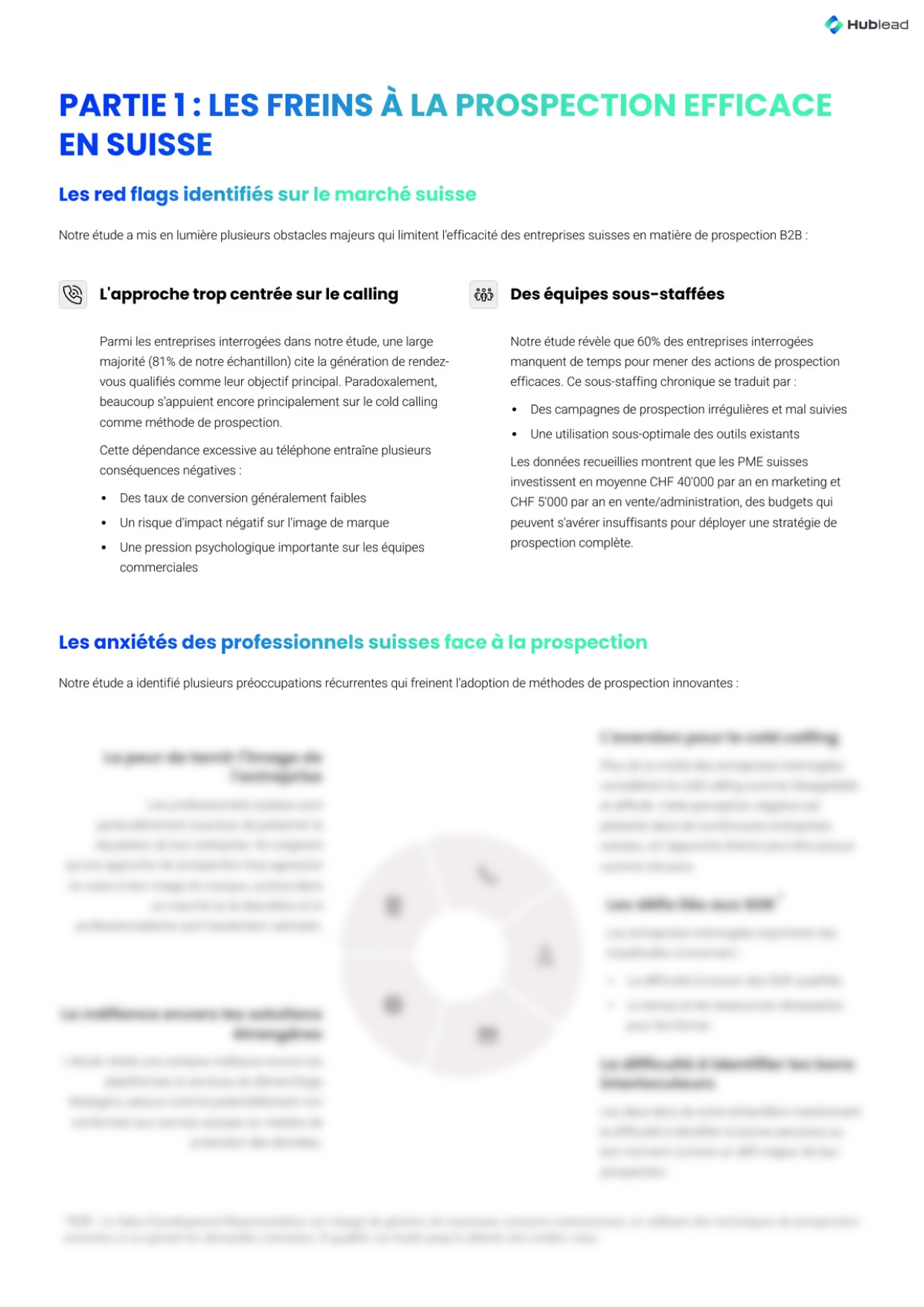 Aperçu de la page "Les freins à la prospection efficace en Suisse"