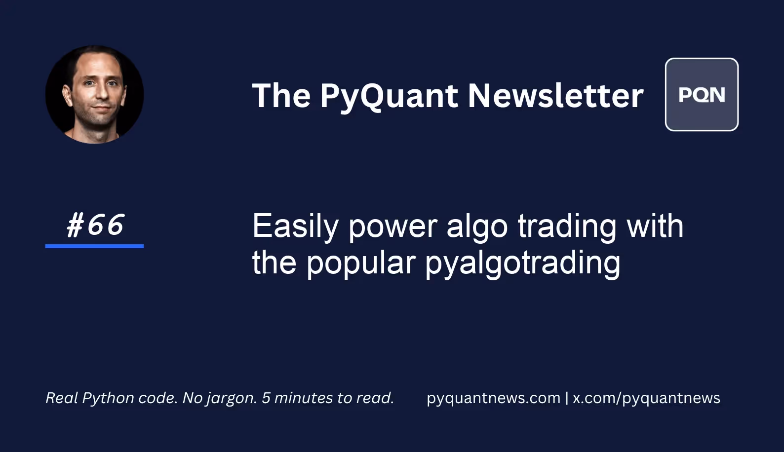 Easily power algo trading with the popular pyalgotrading