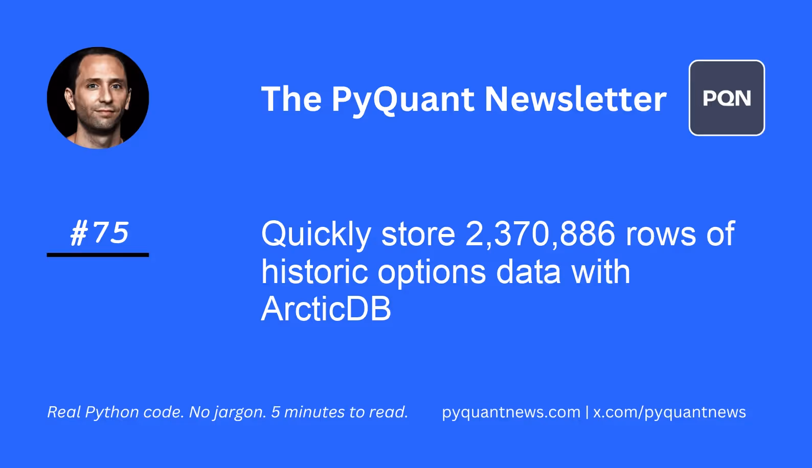 Quickly store 2,370,886 rows of historic options data with ArcticDB