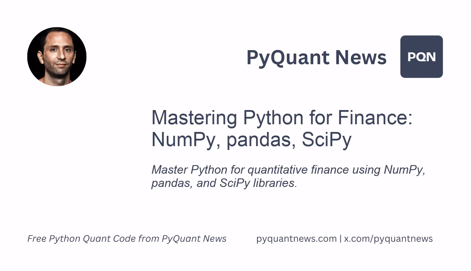 Mastering Python for Finance: NumPy, pandas, SciPy