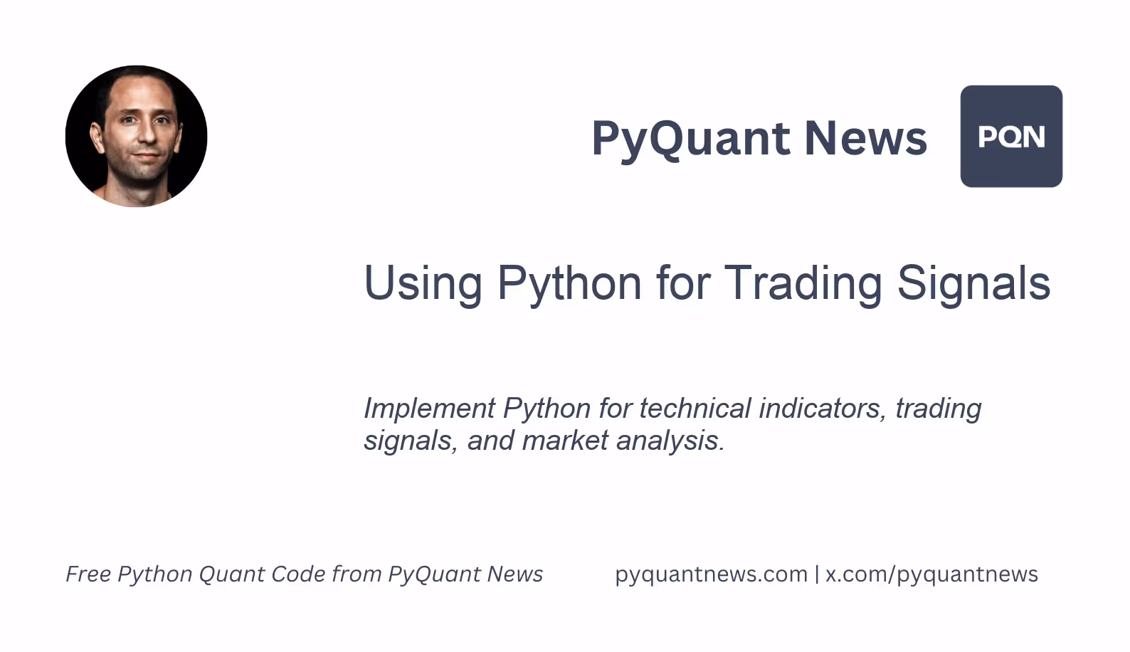 Using Python for Trading Signals