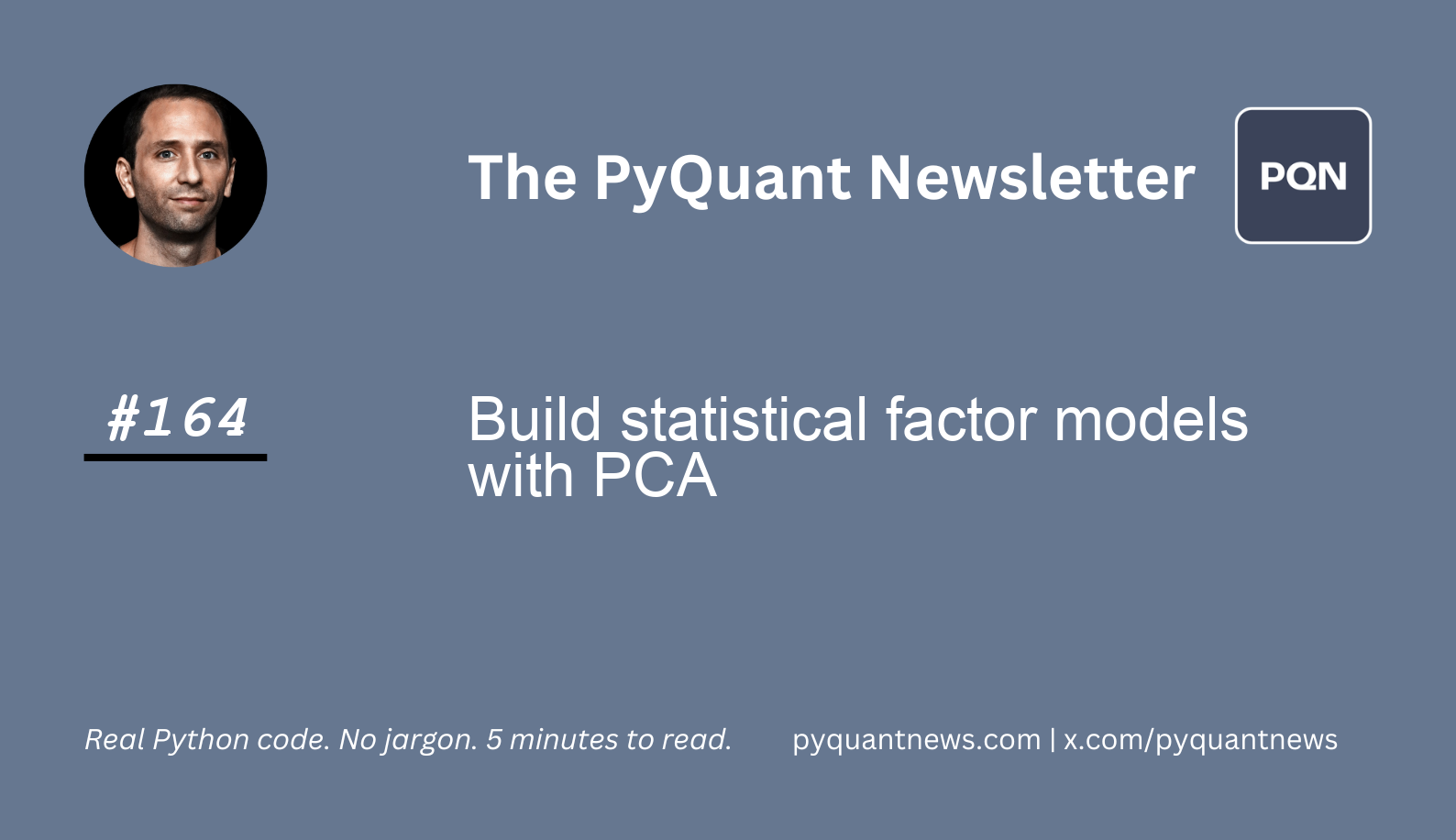 Build statistical factor models with PCA