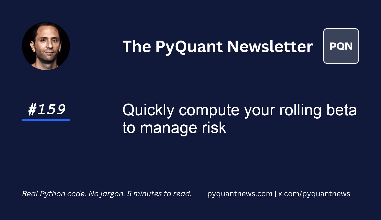 Quickly compute your rolling beta to manage risk