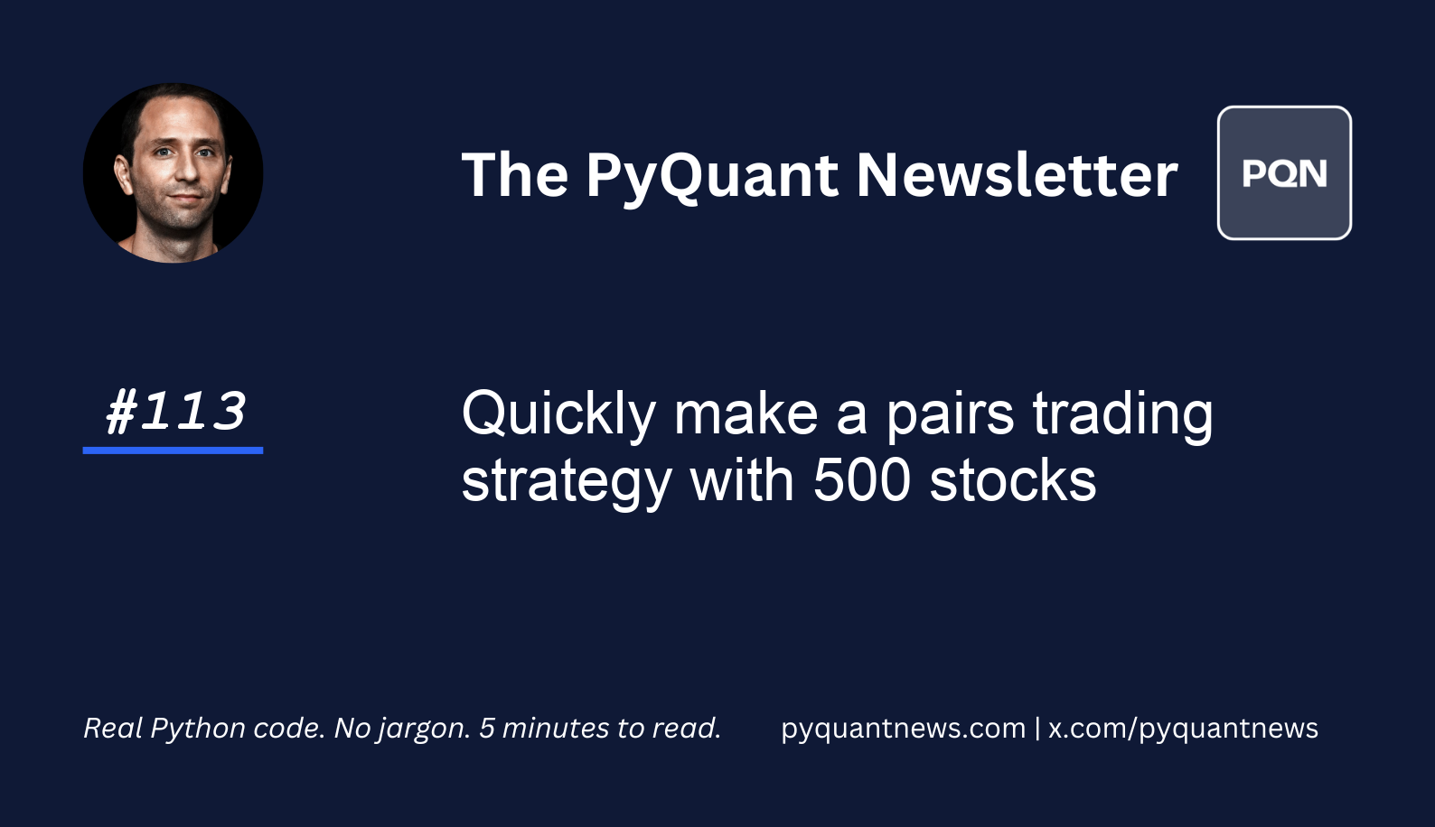 Quickly make a pairs trading strategy with 500 stocks