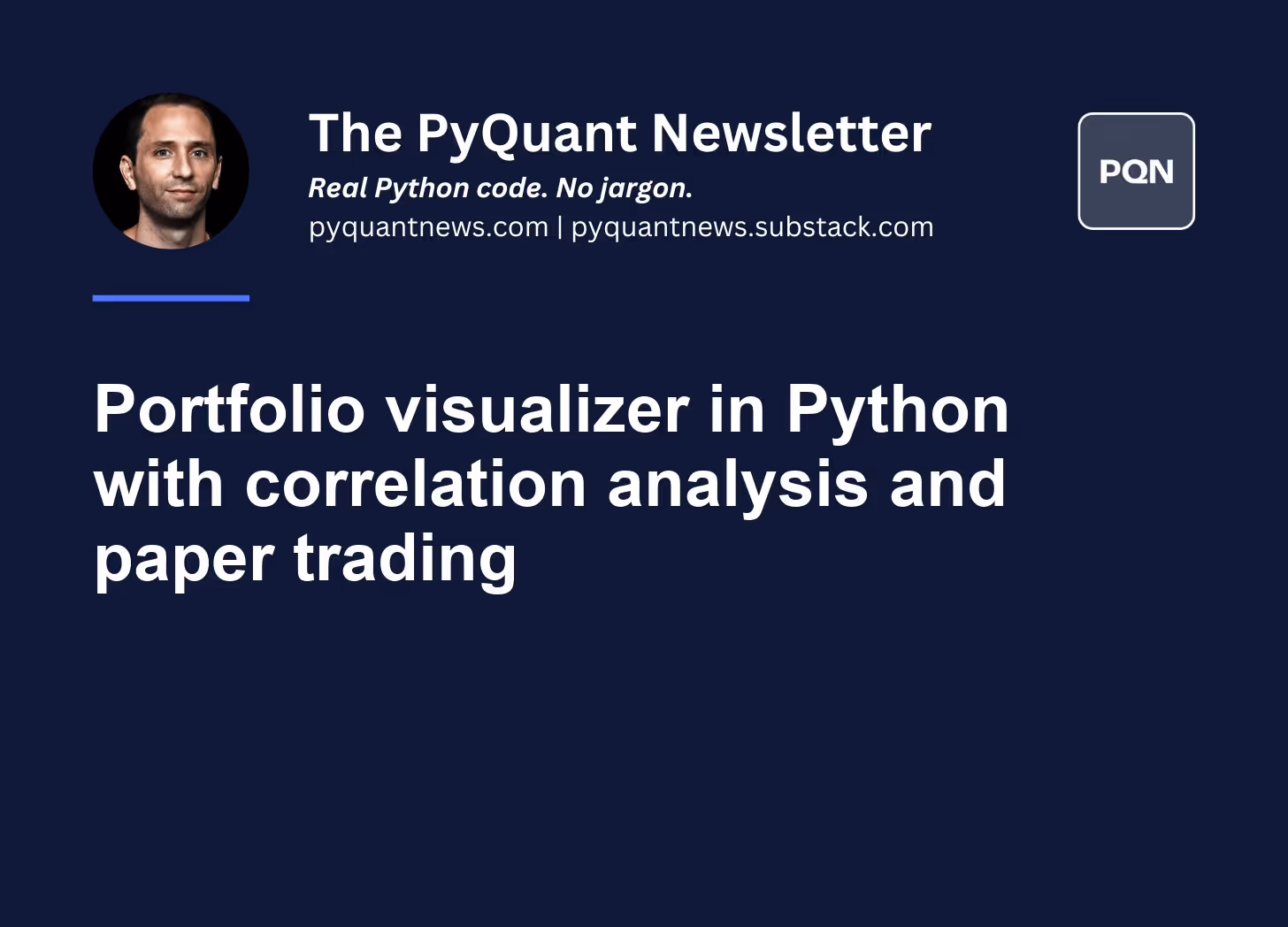 Portfolio visualizer in Python with correlation analysis and paper trading