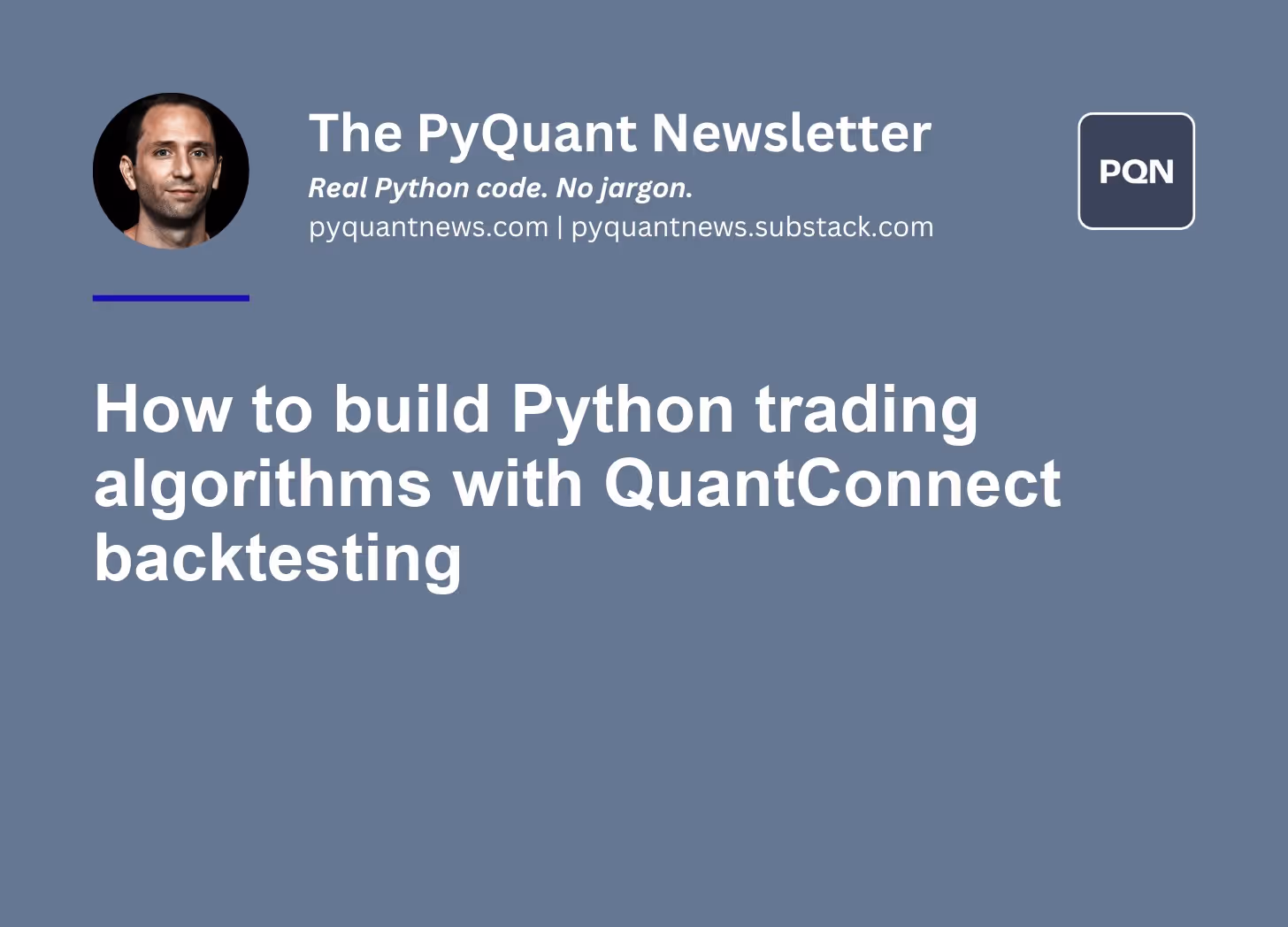 How to build Python trading algorithms with QuantConnect backtesting