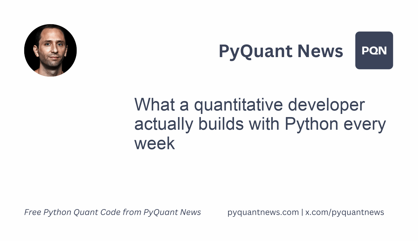 PyQuant News: What a quantitative developer actually builds with Python ...