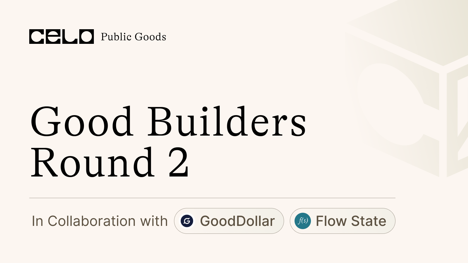 GoodBuilders Round 2