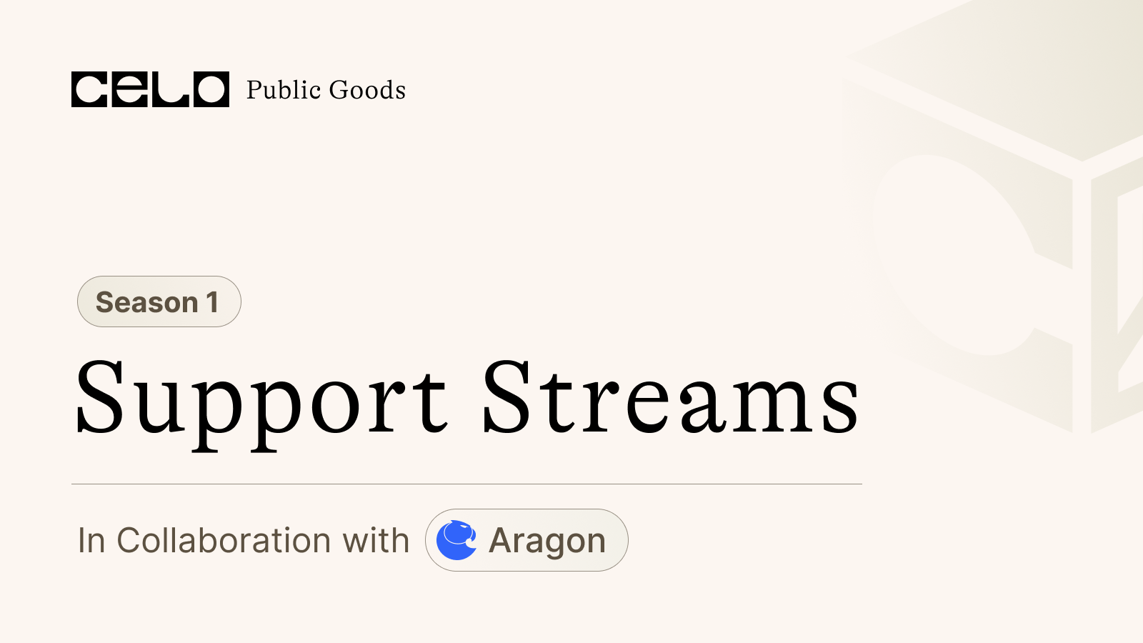 Support Streams (S1)