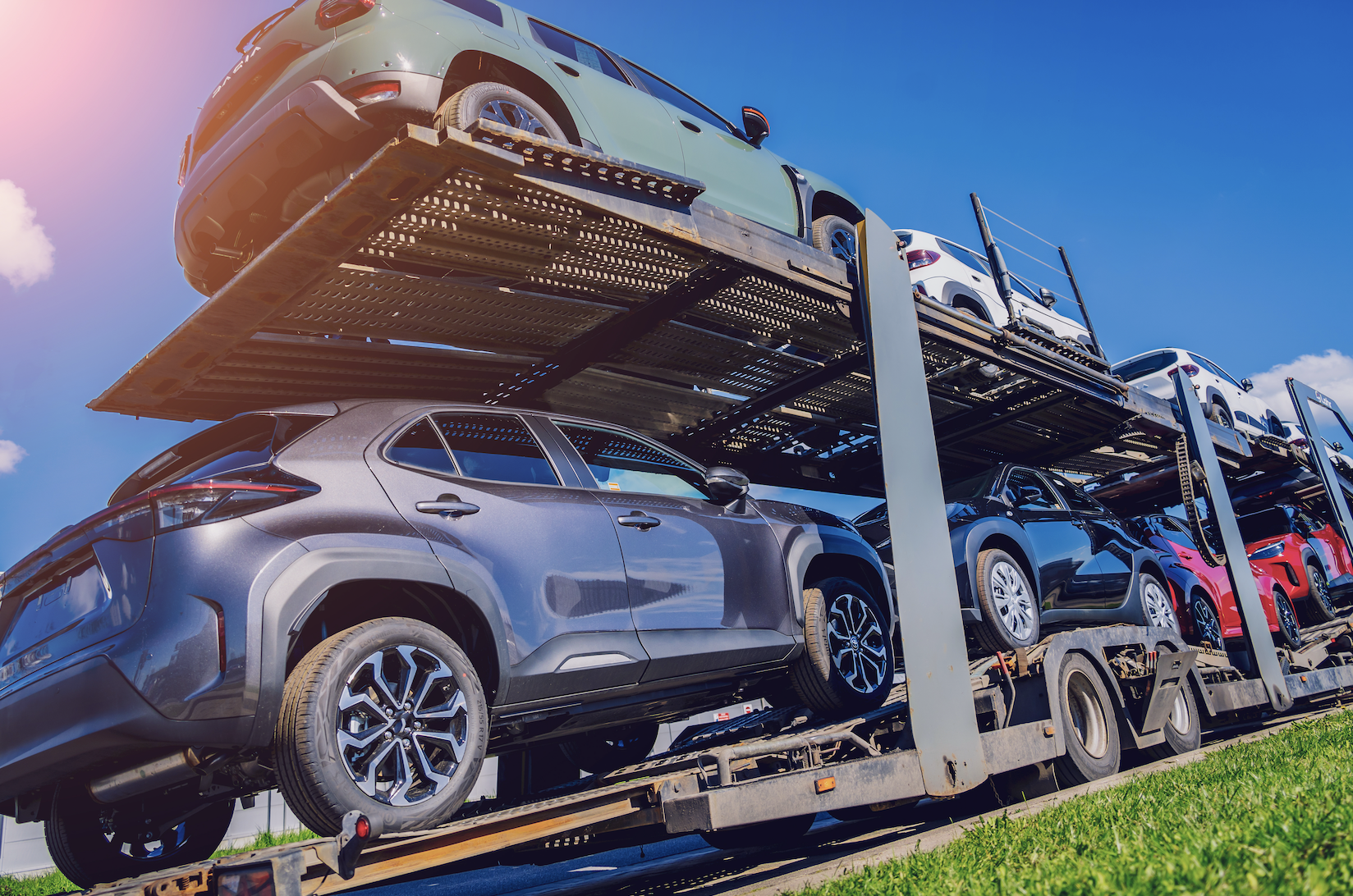 Transport de voiture par camion